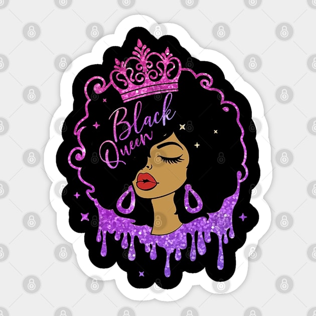 Black Queen, Black Girl Magic, Black Queen, Black Lives Matter Sticker by UrbanLifeApparel